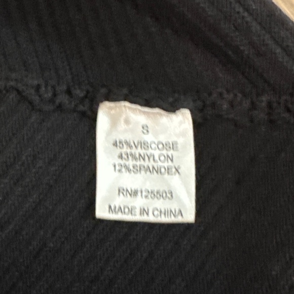 Torn by Ronny Kobo textured ribbed fit & flare sleeveless black dress Size S - Picture 4 of 4